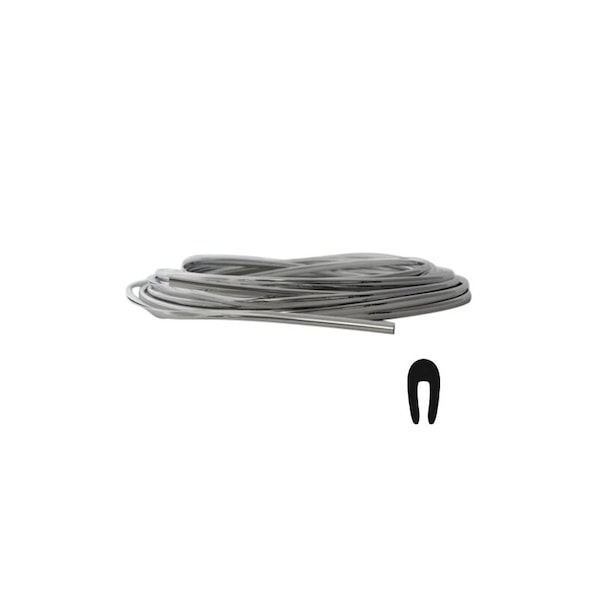 Protekto Trim FULL SIZE U DOOR-EDGE CHROME 25' KIT. 39-220 - main